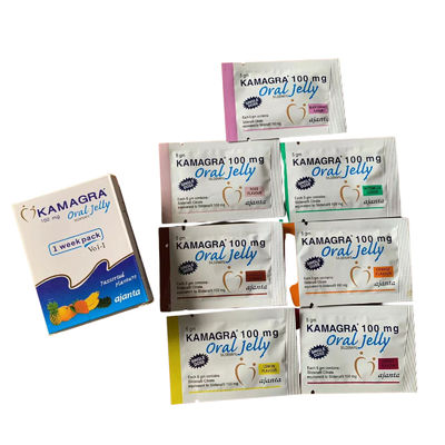Πήκτωμα 100 αρσενικά χάπια 1 πλαίσιο 7 ζελατίνας Kamagra φύλων MG σακούλα