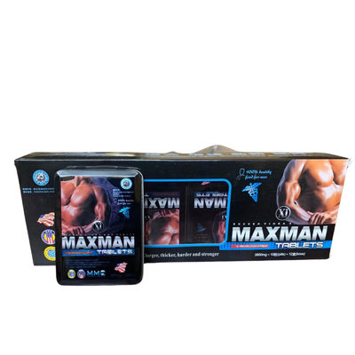 Αρσενικά χάπια 1 πλαίσιο 120 ταμπλέτες 100mg αυξήσεων Maxman δύναμης Maxman χαπιών